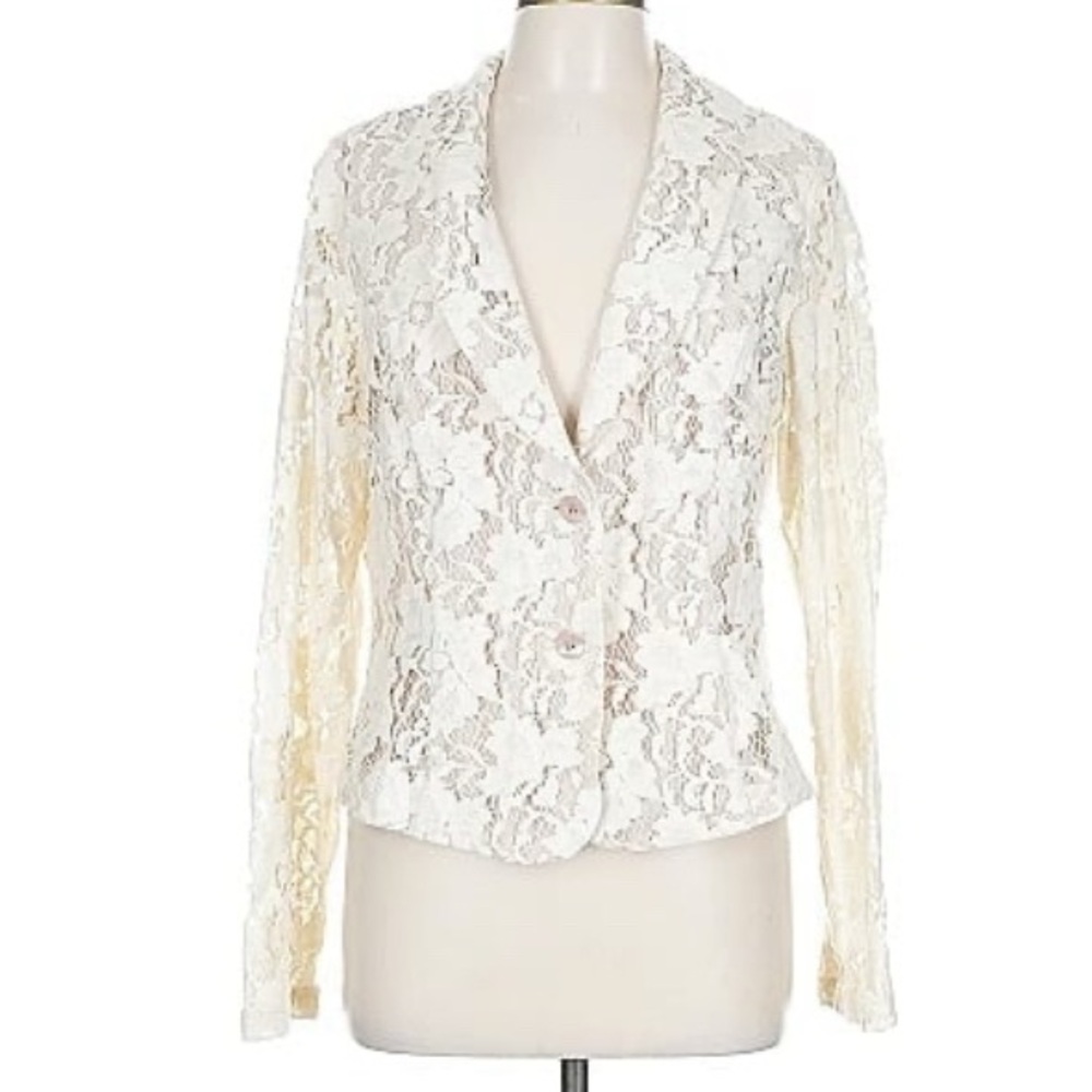 CABI Cream Lace Women's Blazer